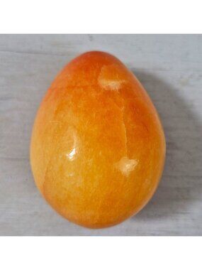 Orange Calcite Polished Stone Egg 2.5" 7oz Natural Crystal Mineral Decor